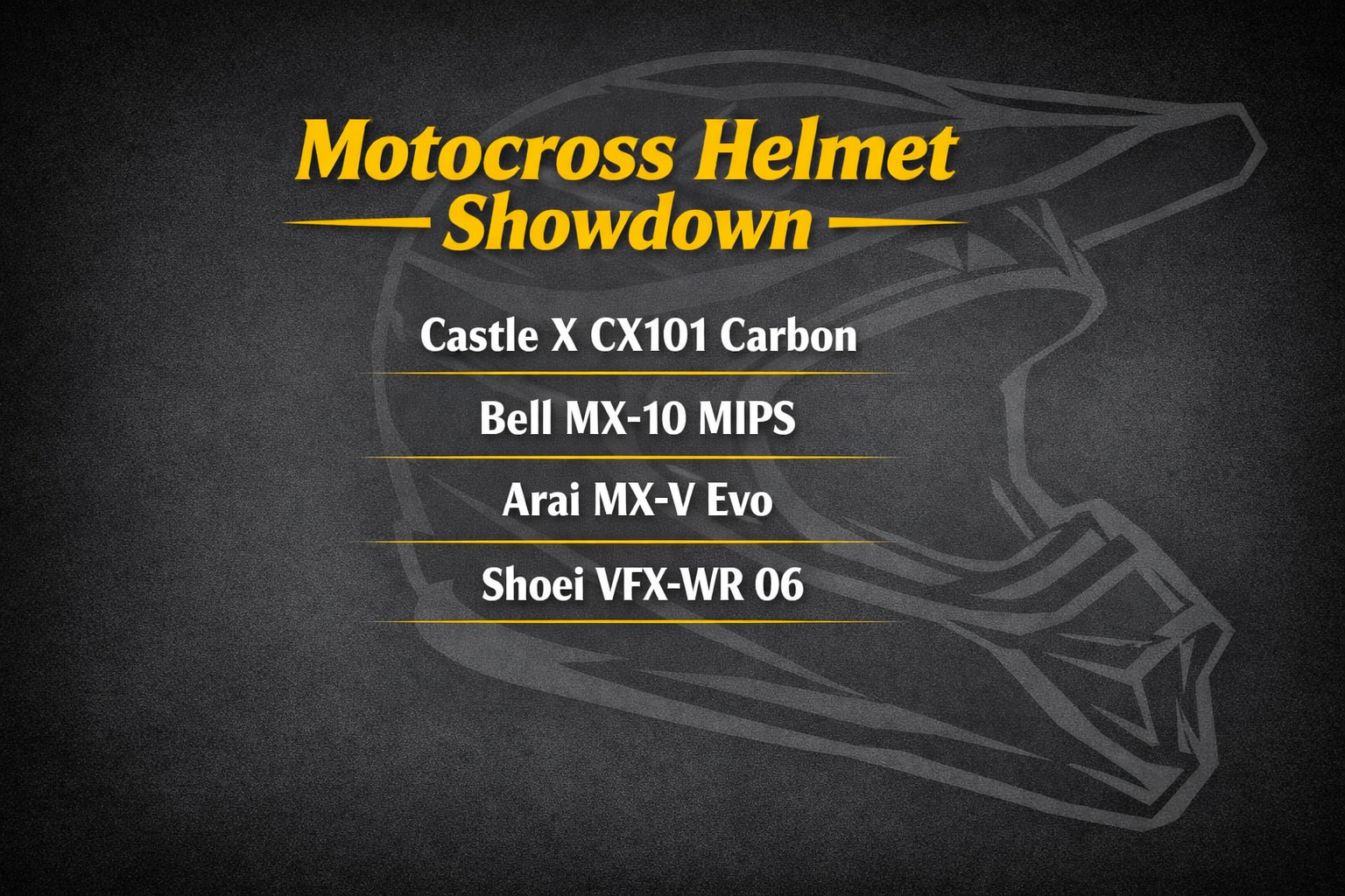 Motocross Helmet Showdown