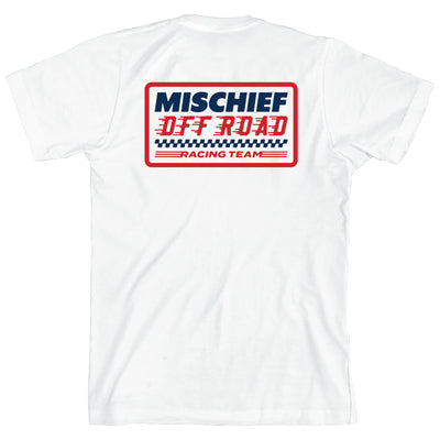 Mischief Race Badge Tee -  White