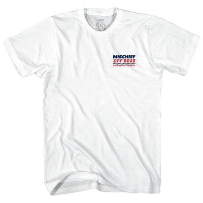 Mischief Race Badge Tee -  White