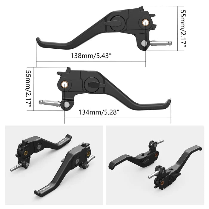 Shorty Brake/Clutch Lever - BMW R1200GSA (2014-2018), R1250GSA (2018-2024)