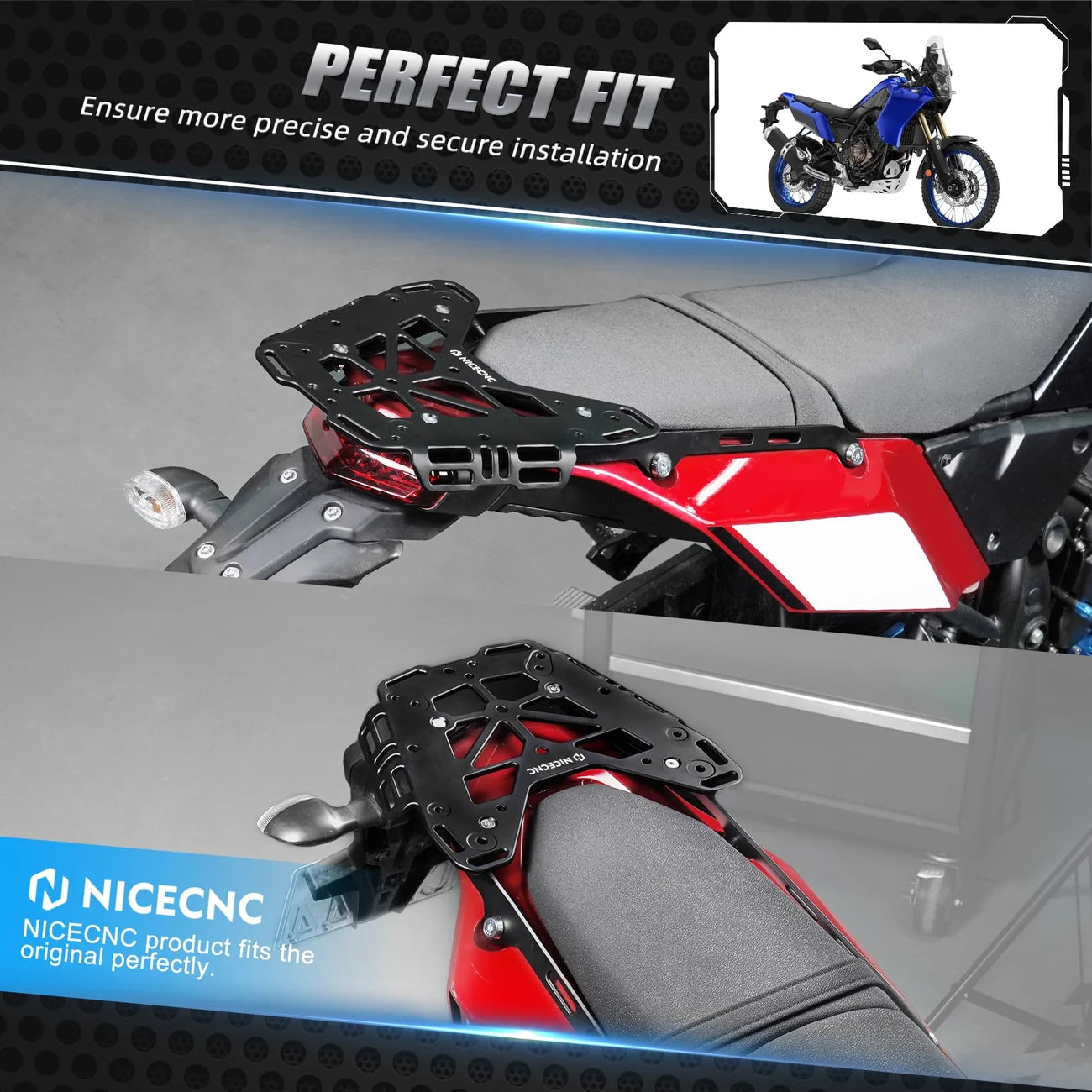 Motorcycle Rear Luggage Rack - Yamaha Tenere 700 (2019-2024)